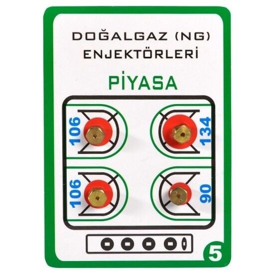 GAZ ENJEKTÖR SET NO5 DOĞALGAZ