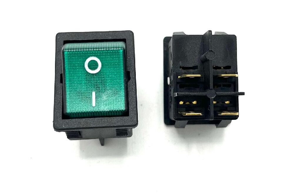 Tekli Geniş Işıklı Anahtar 16A - Yeşil