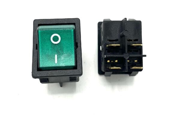 Tekli Geniş Işıklı Anahtar 16A - Yeşil