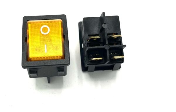 Tekli Geniş Işıklı Anahtar 16A - Sarı